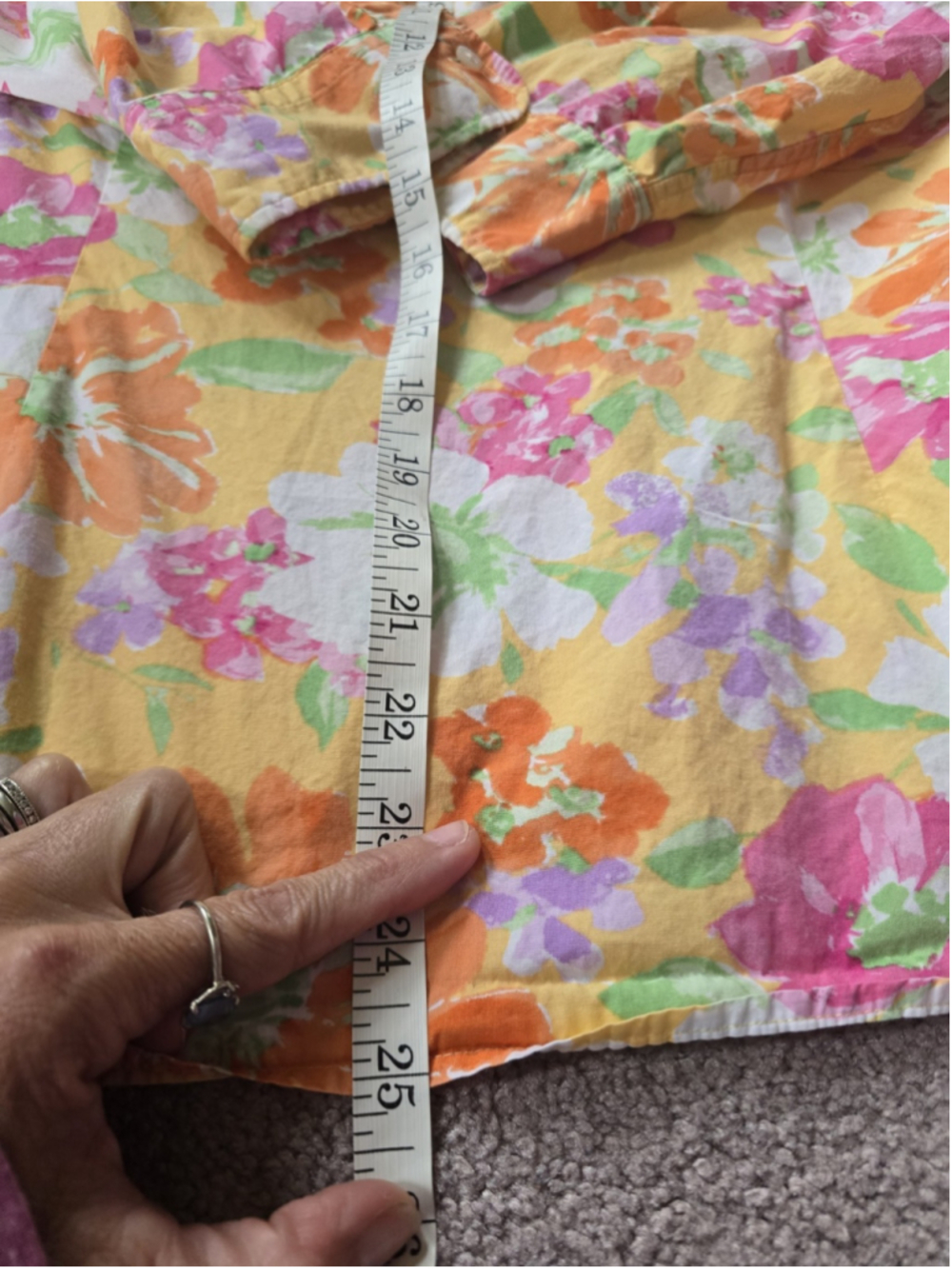 Vintage Chaps Classics Floral Button-Down Shirt – Women's XL Multicolor Y2K *259 - Picture 6 of 6